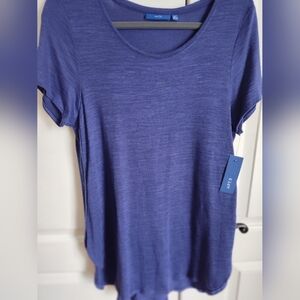 Apt. 9 Women's Heathered Royal Blue Scoop Neck Tee